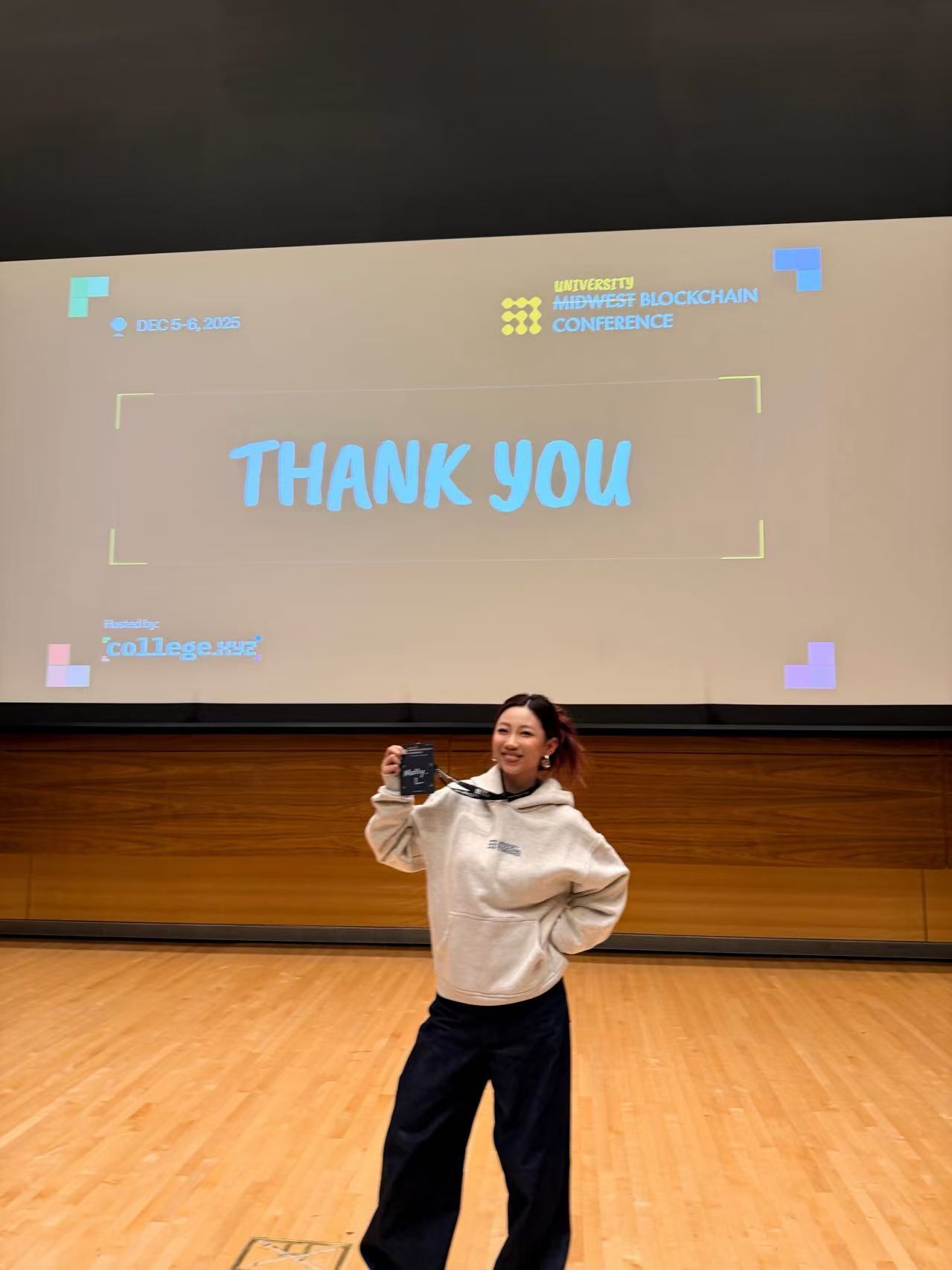 Molly at blockchain conference
